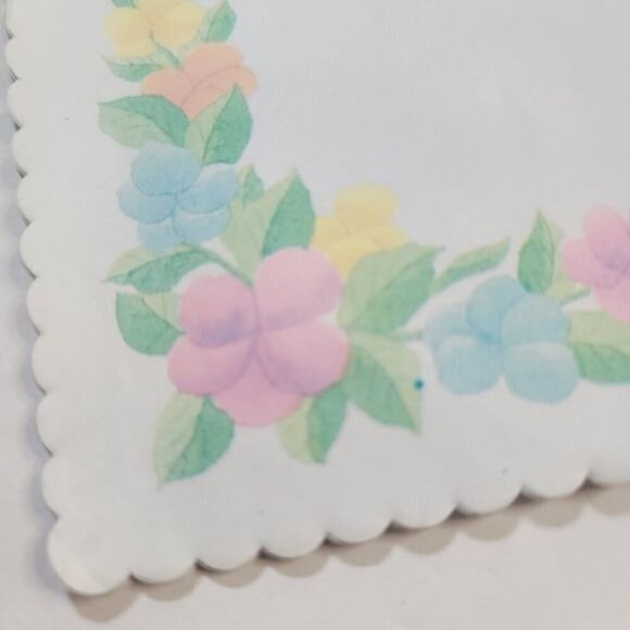 Vintage Pastel.Floral Ruffle Edge Stationary - Picture 3 of 8